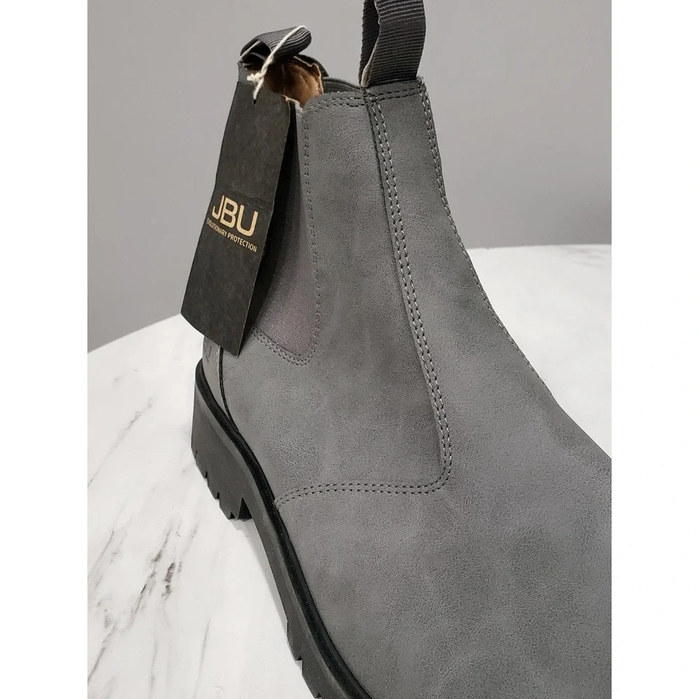 NEW NO‎ BOX JBU Kai Water Resistant Chelsea Boot Size 12 GRAY Leather Pull-On